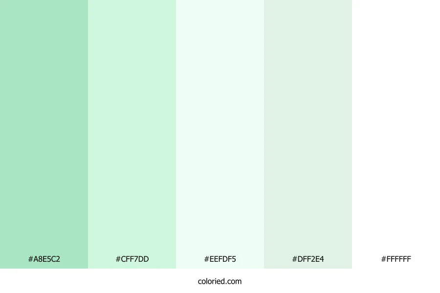 Light Green and White Color Palette