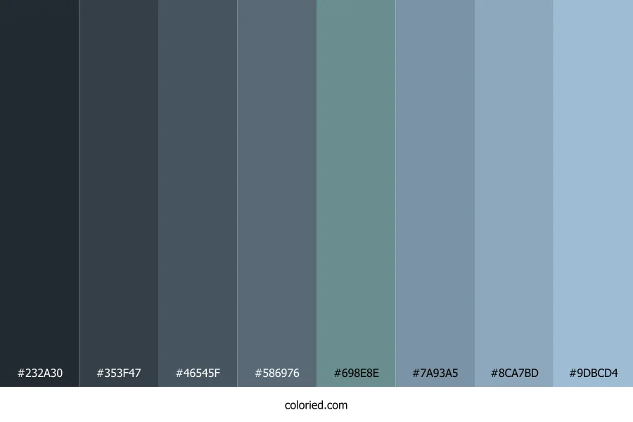 Light Grey Blue Color Shades