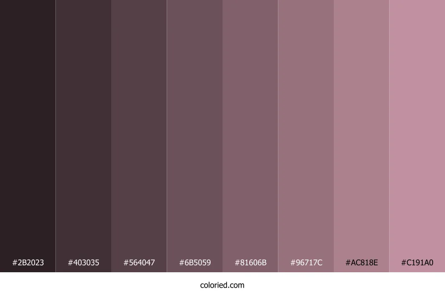Light Mauve Color Shades