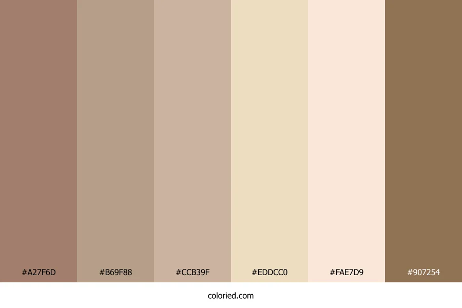 Light Mocha and Warm Tan Color Palette