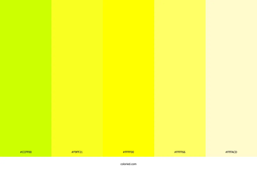 Light Neon Yellow Color Palette