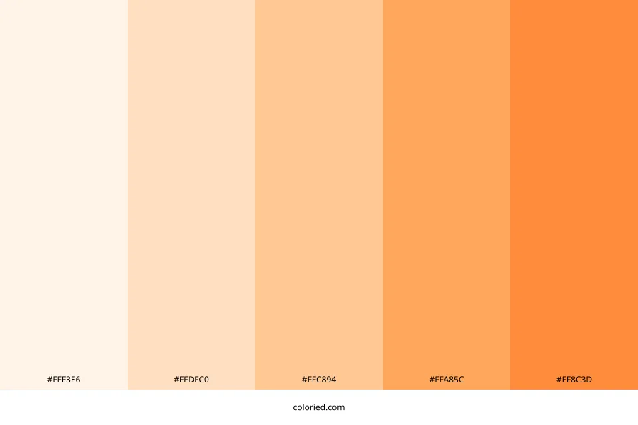 Light Orange Color Palette