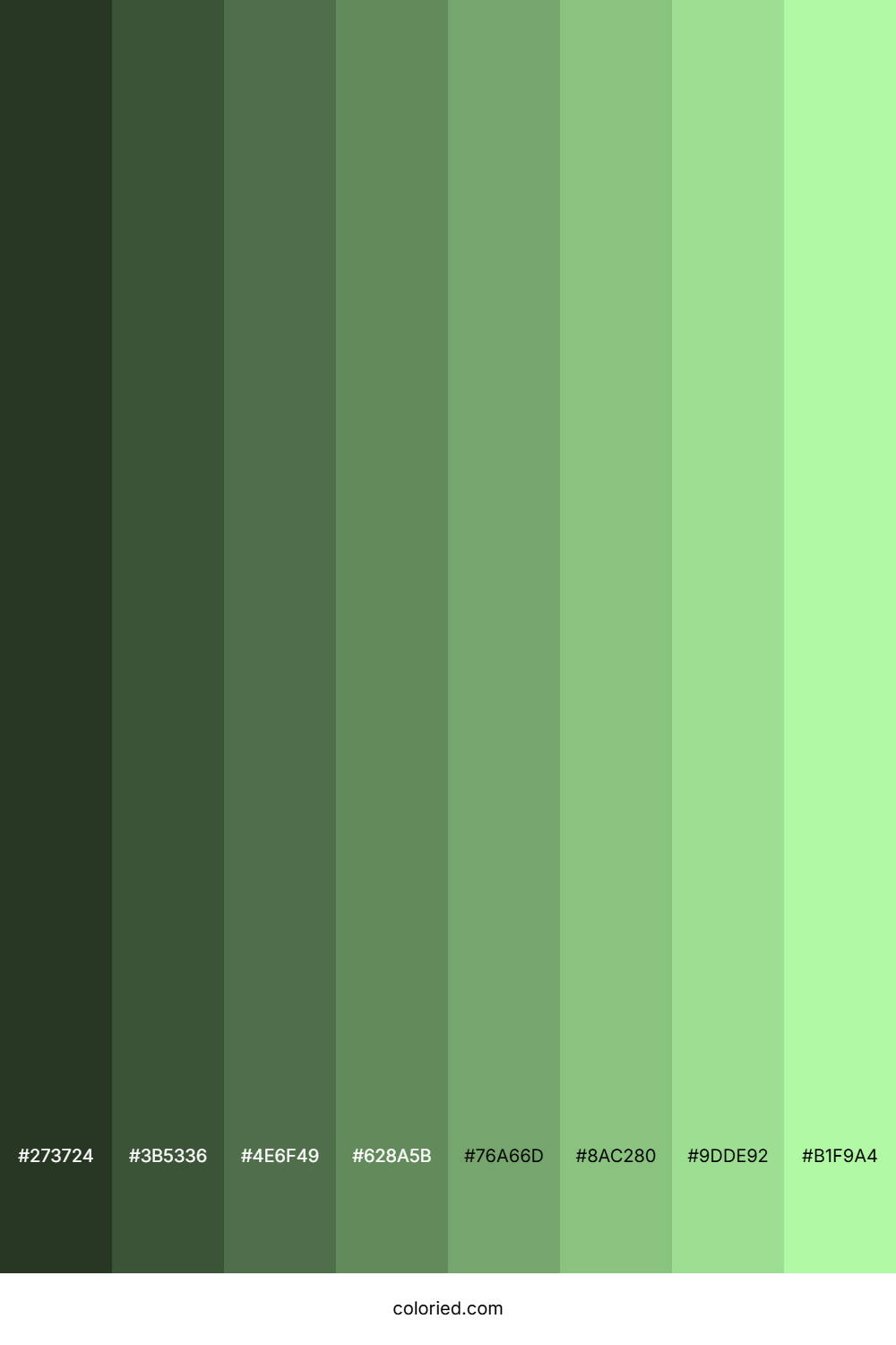 Light Pastel Green Color Shades
