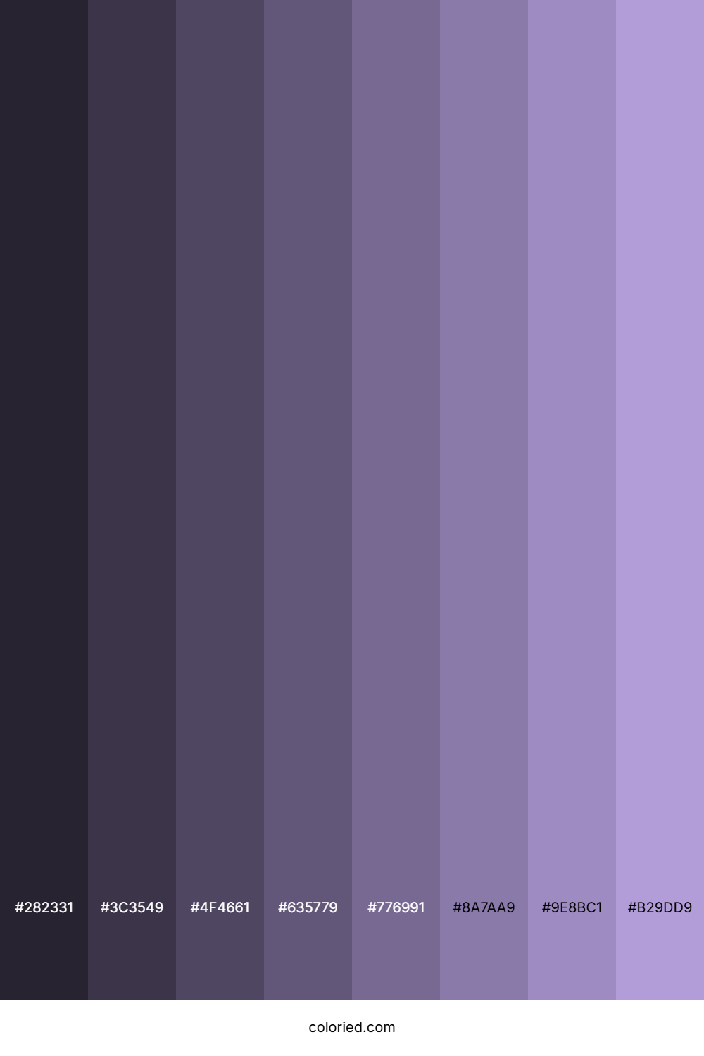 Light Pastel Purple Color Shades