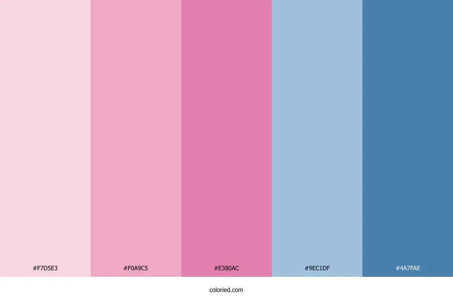 Light Pink and Blue Color Palette