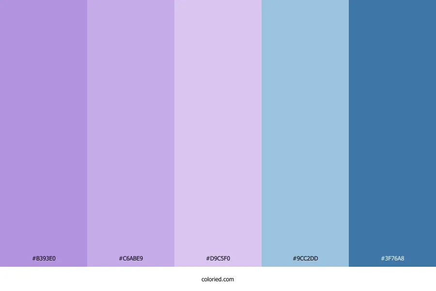 Light Purple and Blue Color Palette