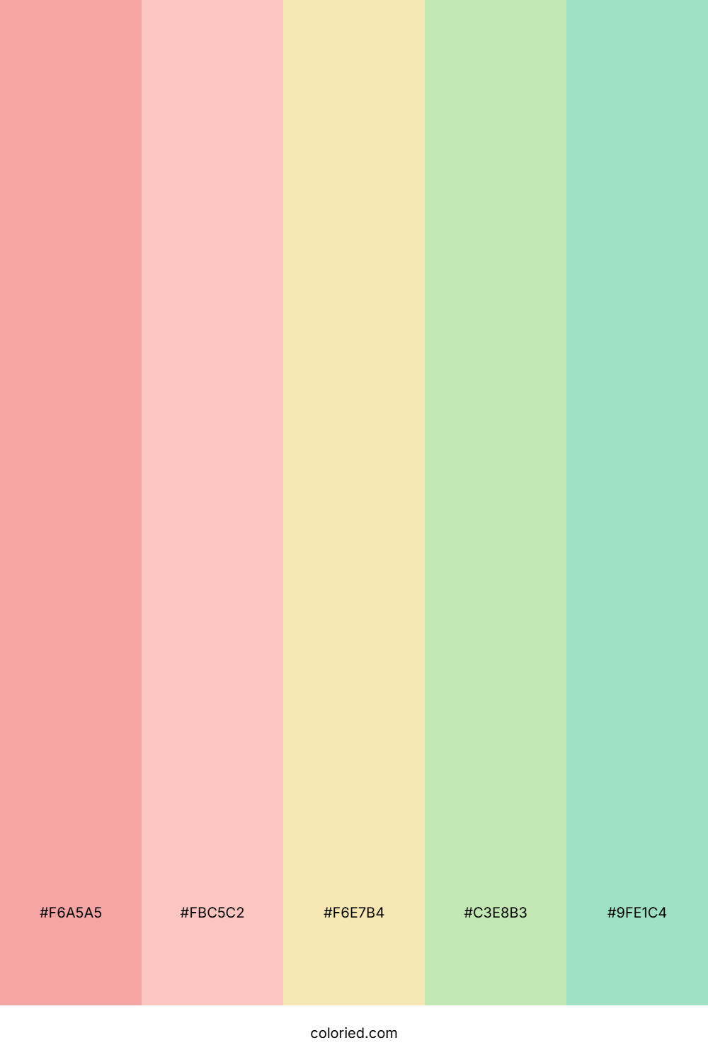 Light Red, Green Gradient Color Palette