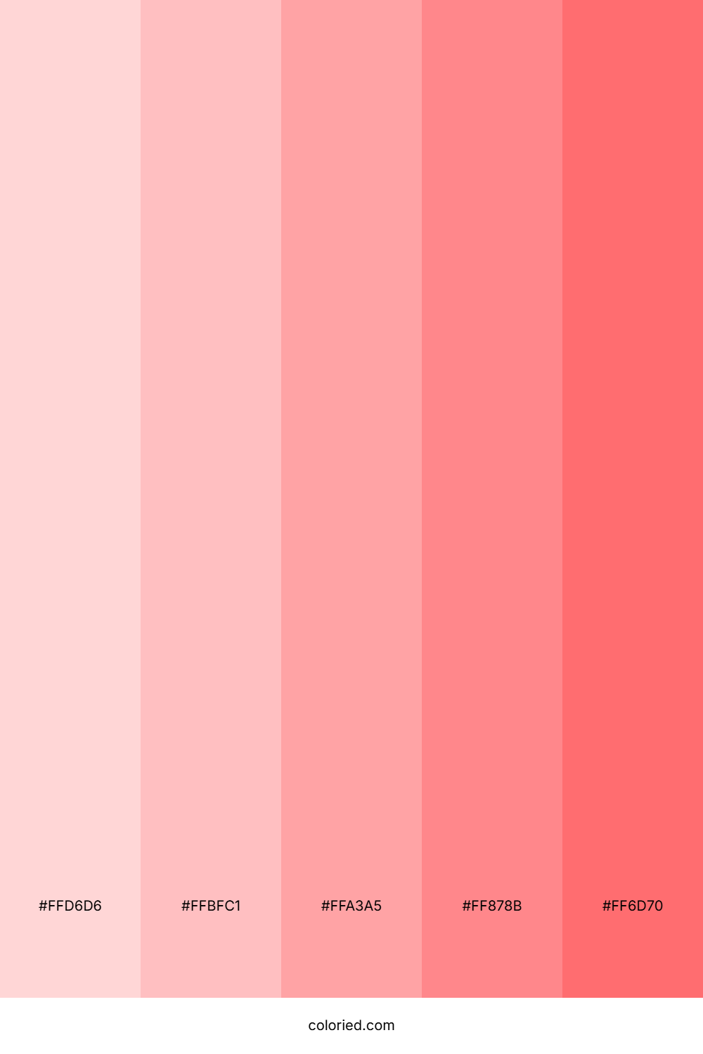 Light Red and Pink Color Palette