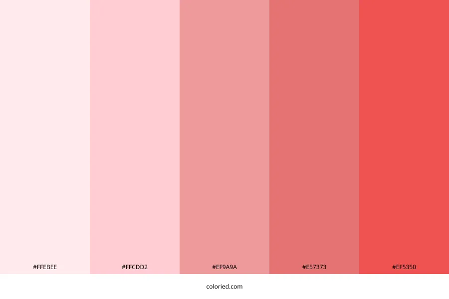Light Red Color Palette