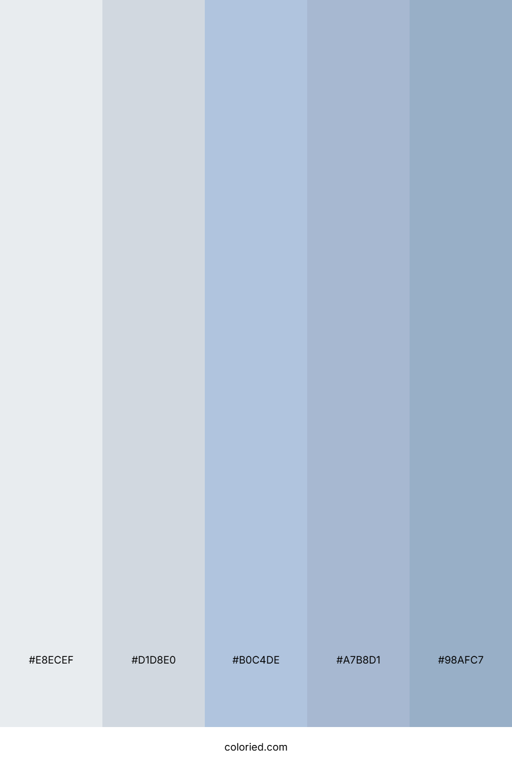 Light Silver Gradient Color Palette