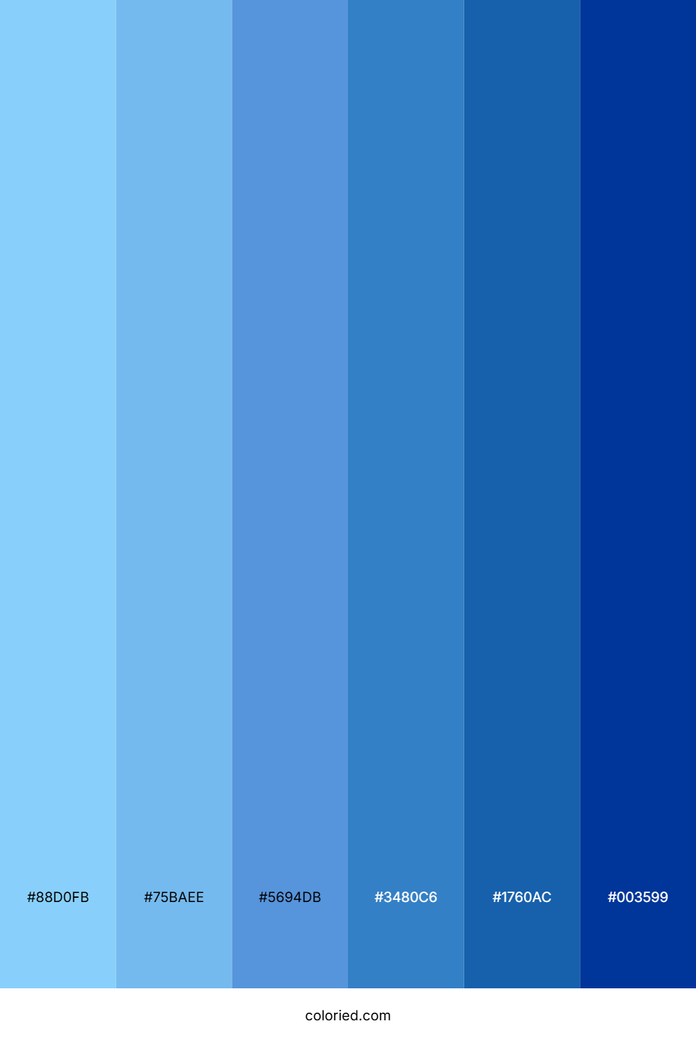 Light Sky Blue and Deep Blue Color Palette