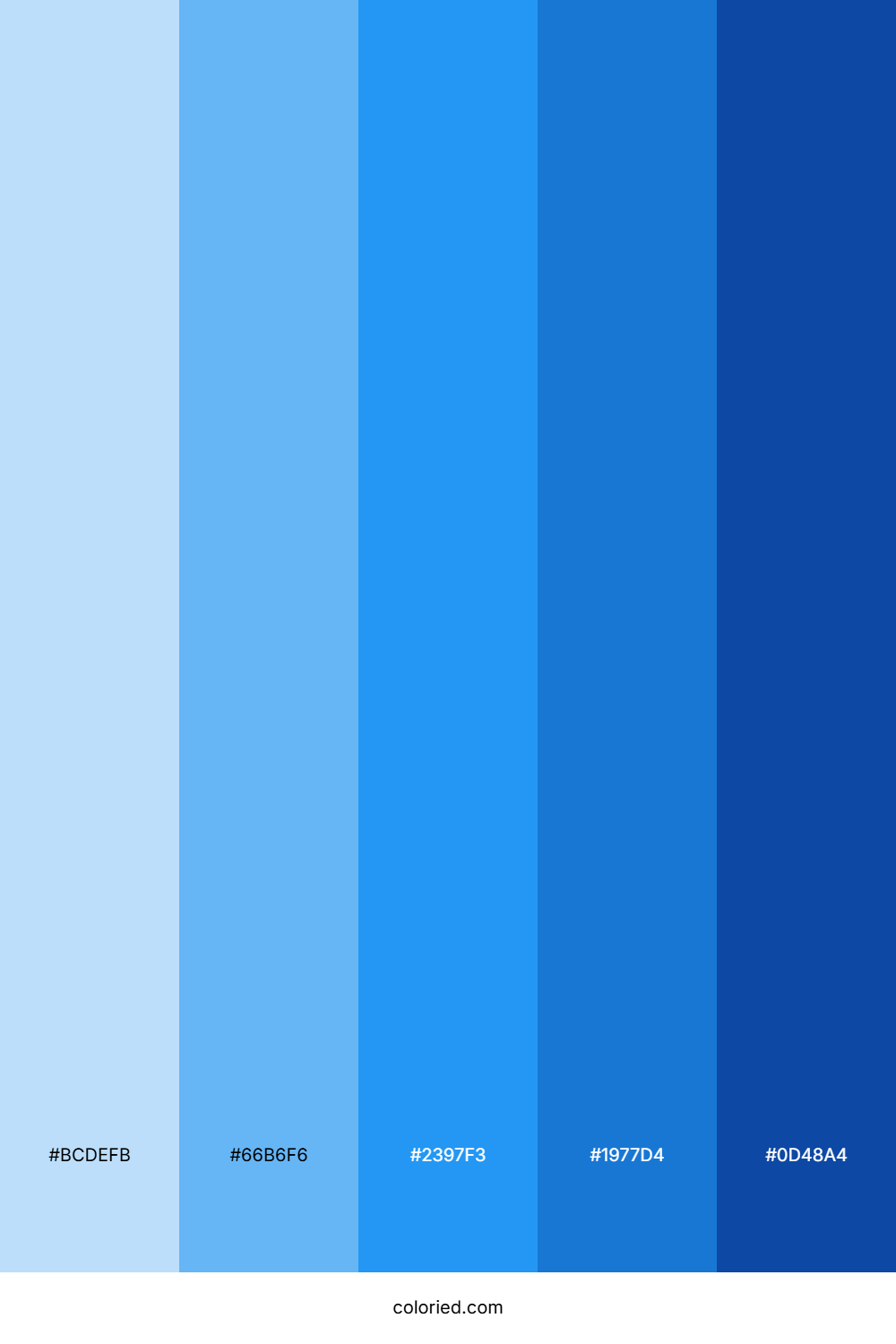 Light to Dark Blue Color Palette