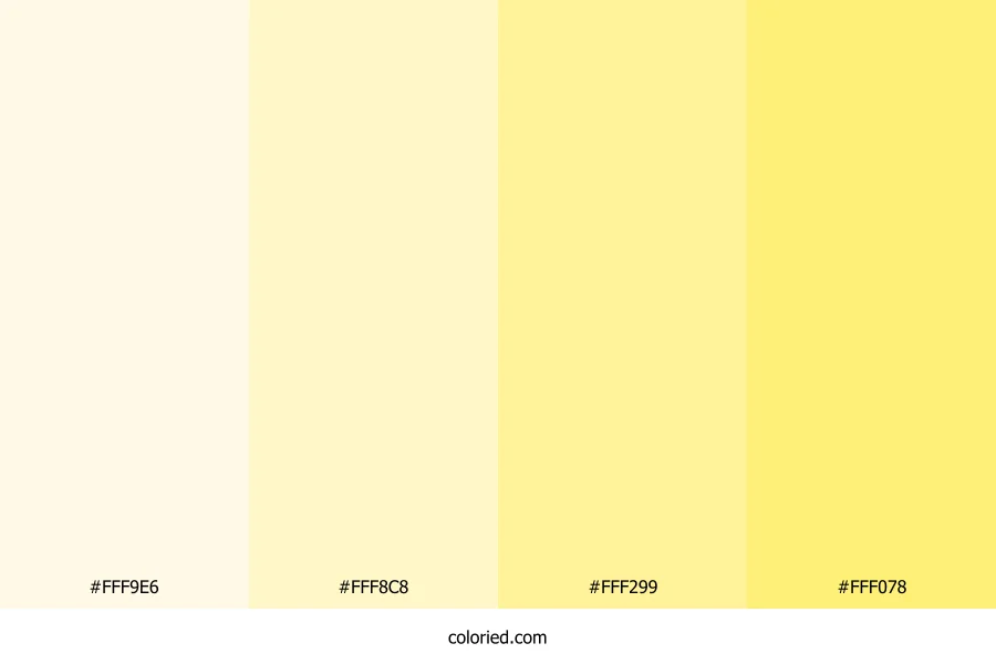 Light Yellow and Yellow Gradient Color Palette