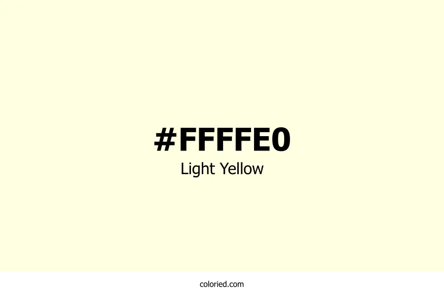 Light Yellow Color Hex Code