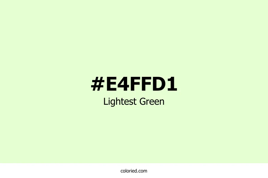 Lightest Green Color