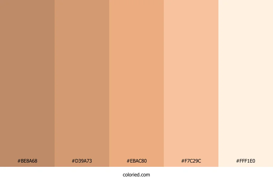 Lightly Tanned Skin Tones Color Palette