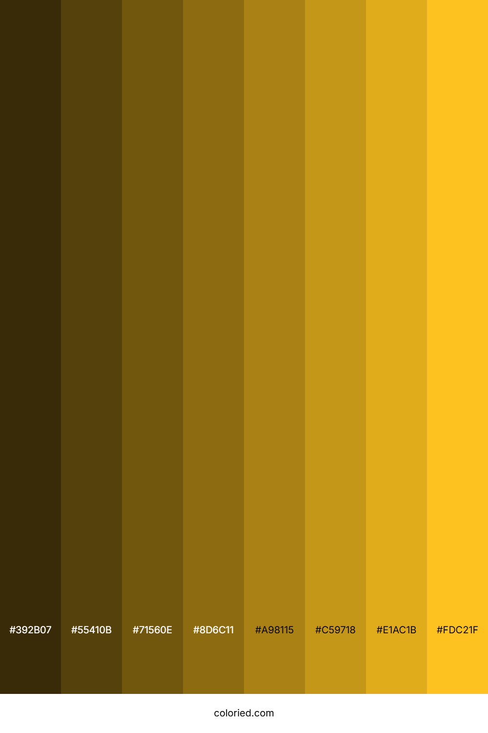 Lightning Yellow Color Shades
