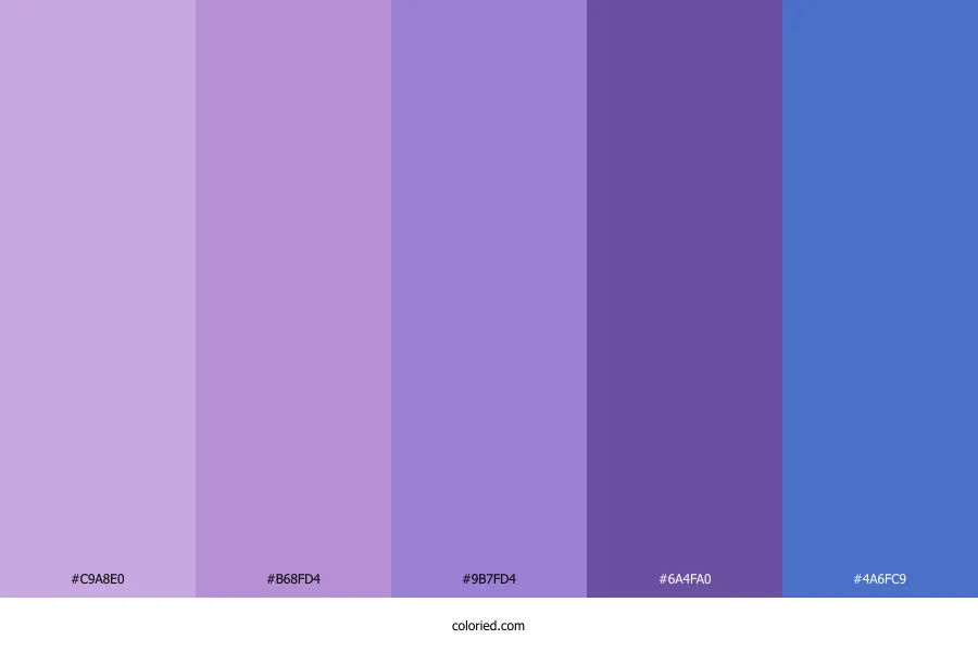 Lilac and Blue Color Palette