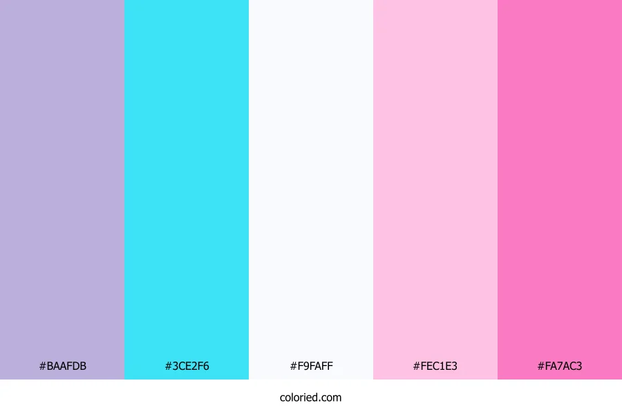 Lilac Aqua Bloom Color Palette