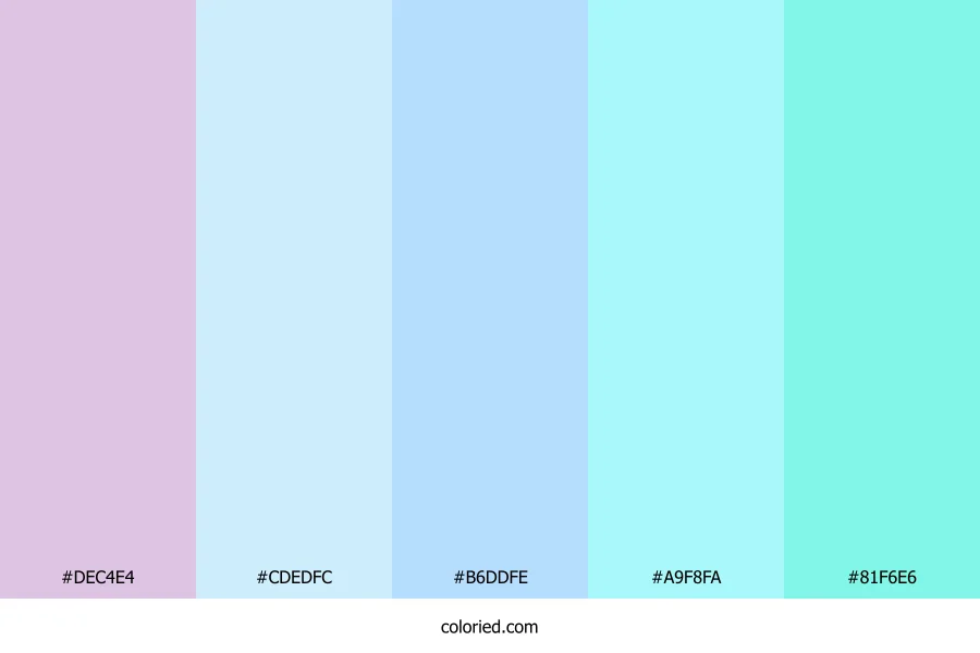 Lilac Aqua Fantasy Color Palette
