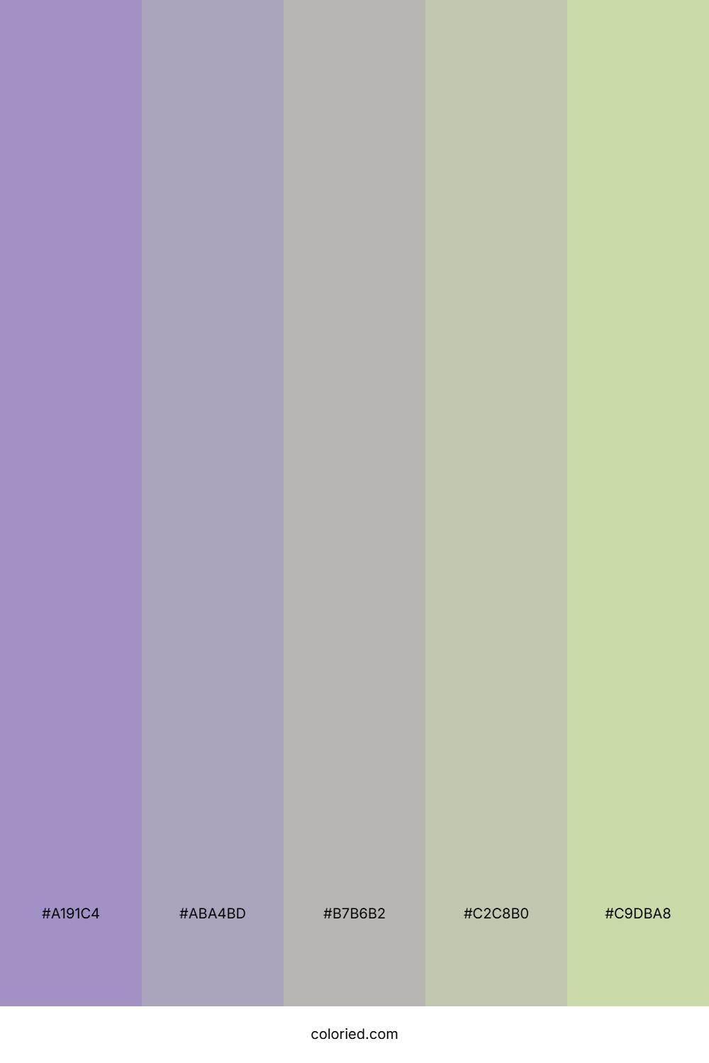 Lilac Drift Ash Color Palette