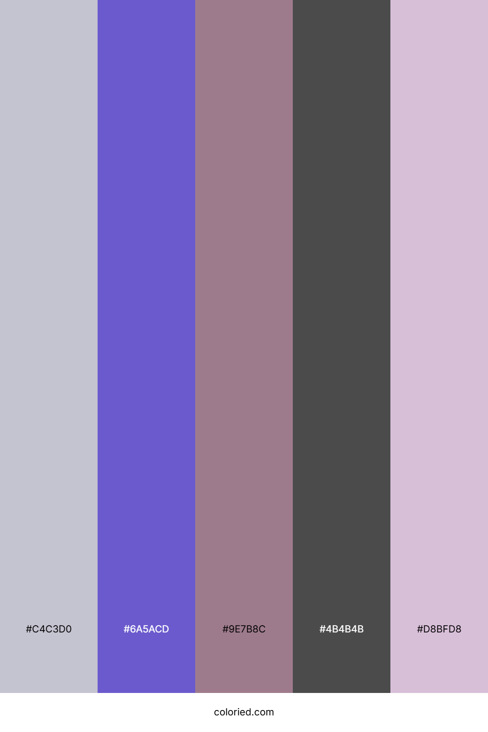 Lilac Twilight Mist Color Palette