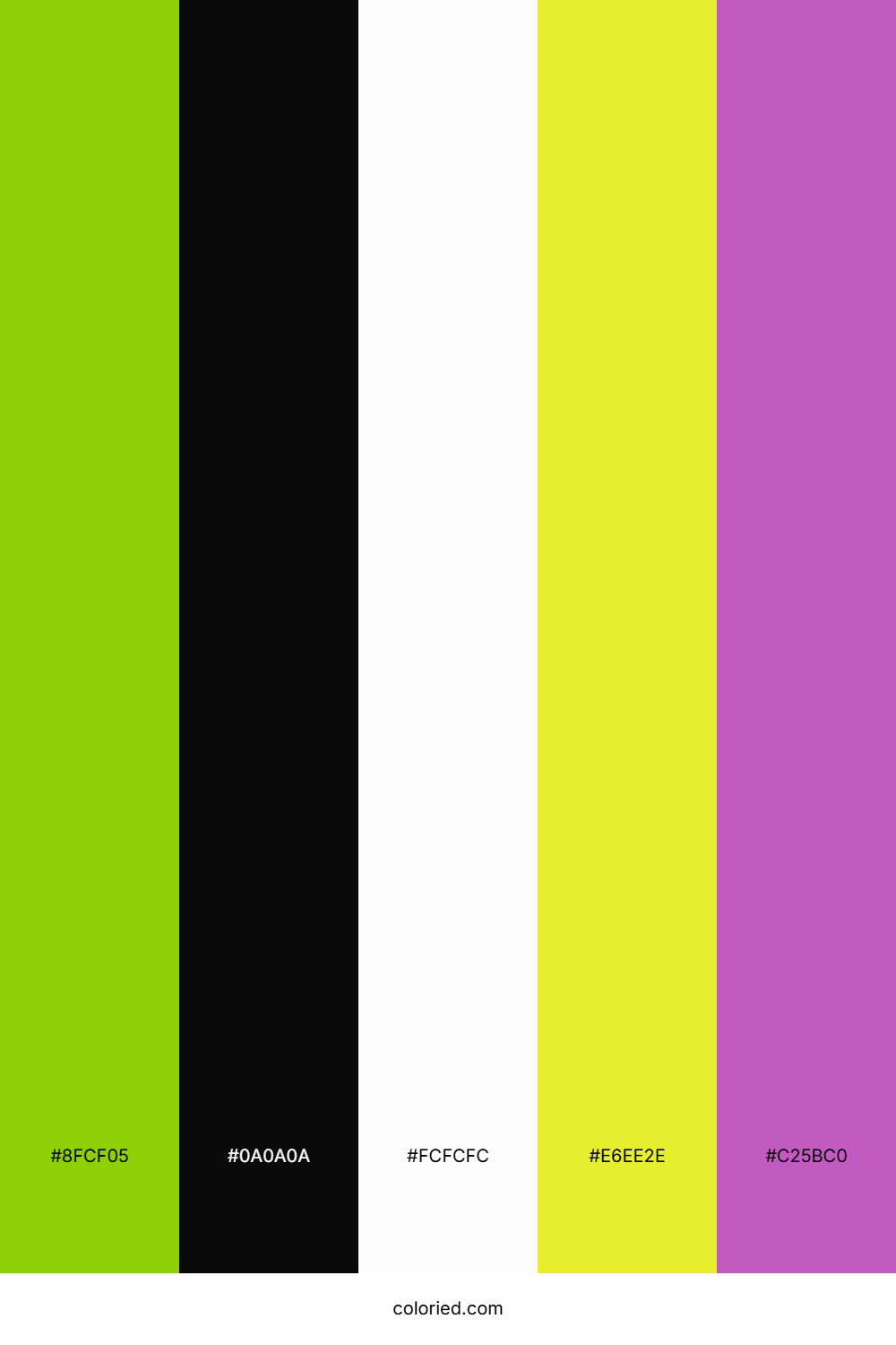 Lime and Black Color Palette
