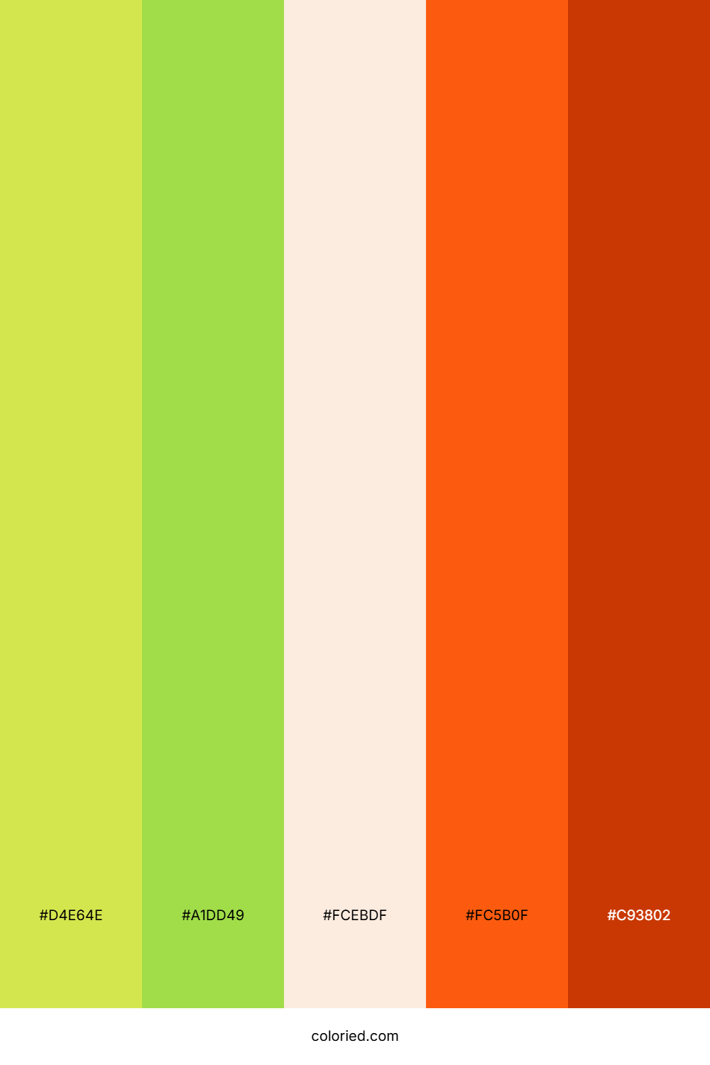 Lime Apricot Ember Color Palette
