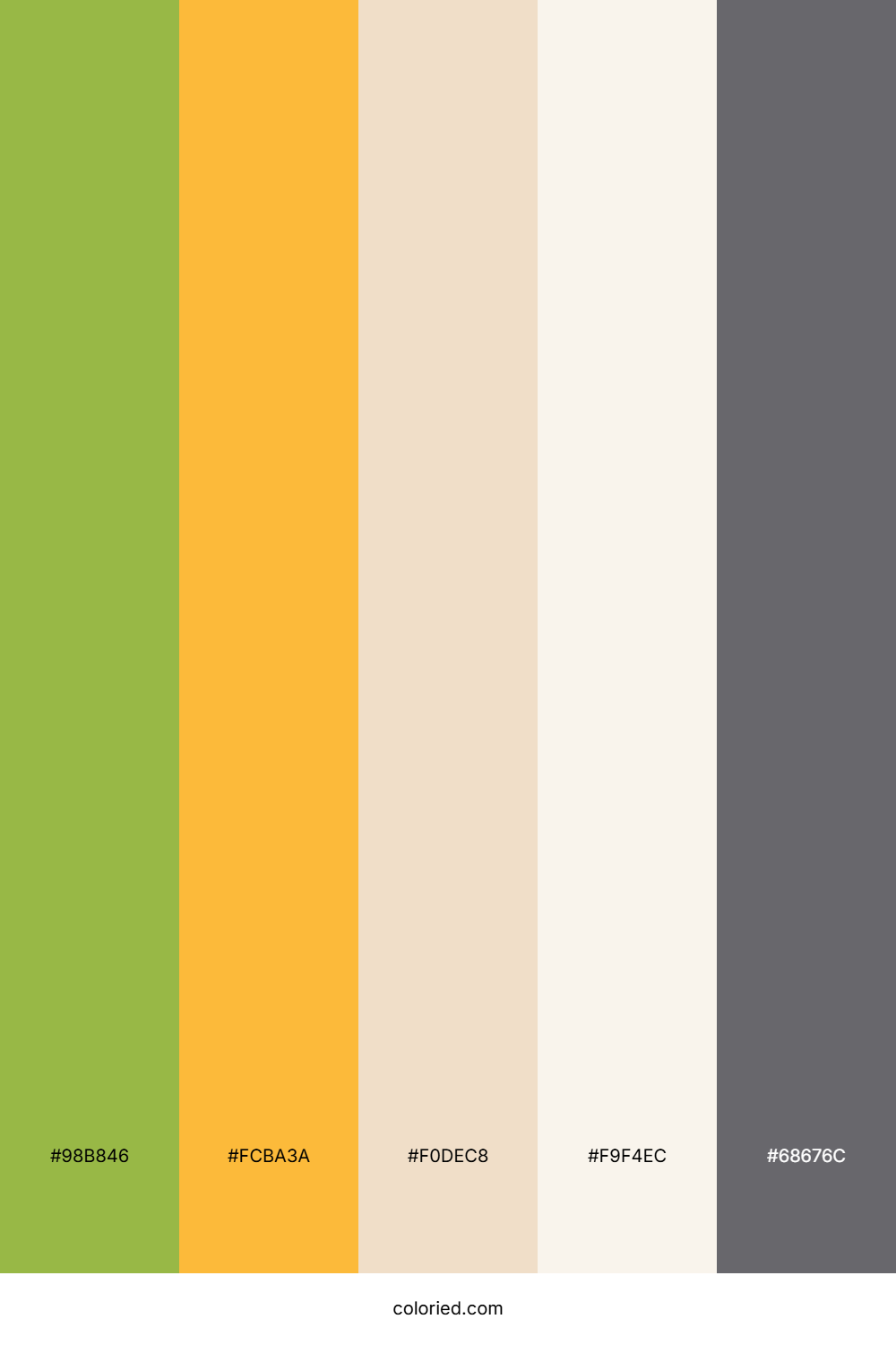 Lime Apricot Frost Color Palette