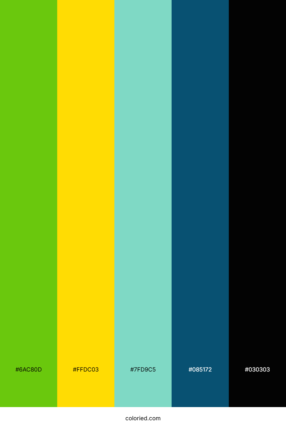 Lime Aqua Twilight Color Palette