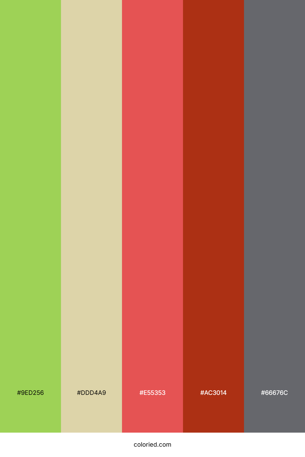 Lime Blossom Crimson Color Palette
