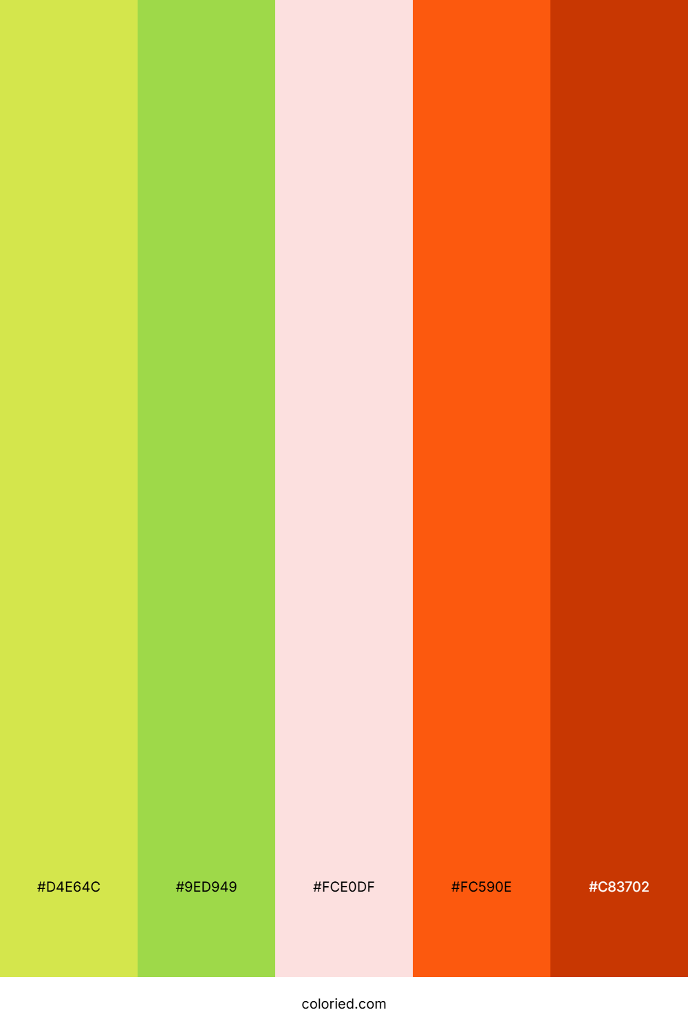 Lime Coral Ember Palette