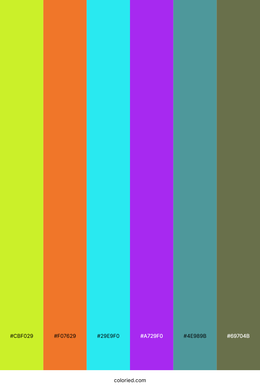 Lime Coral Violet Color Palette
