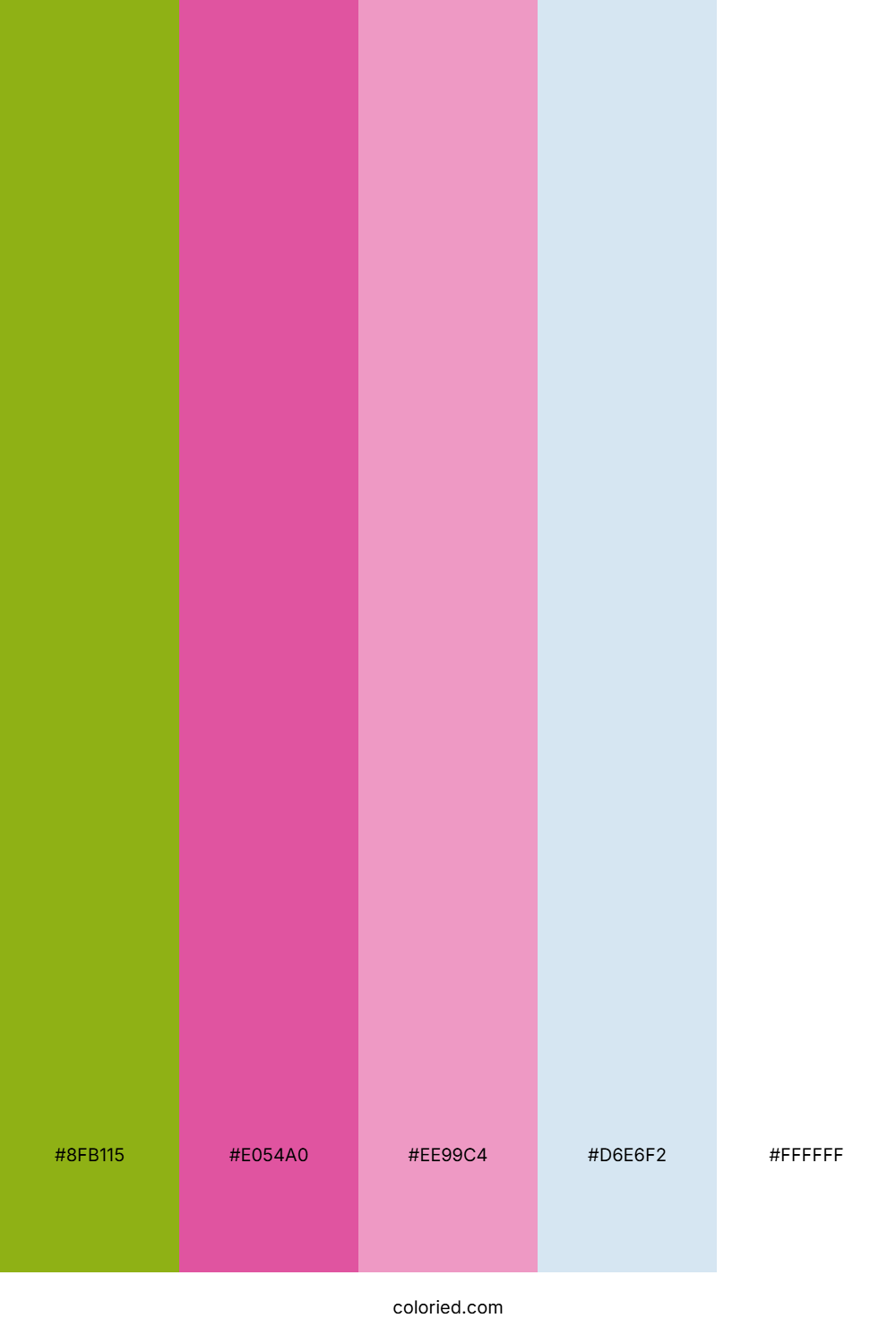 Lime Fuchsia Sky Color Palette