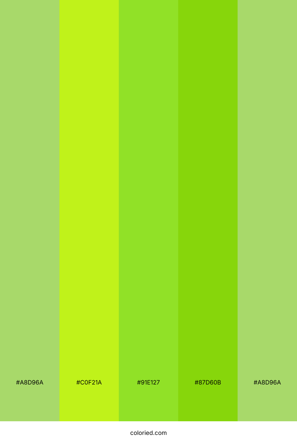 Lime Green And Bright Green Color Palette