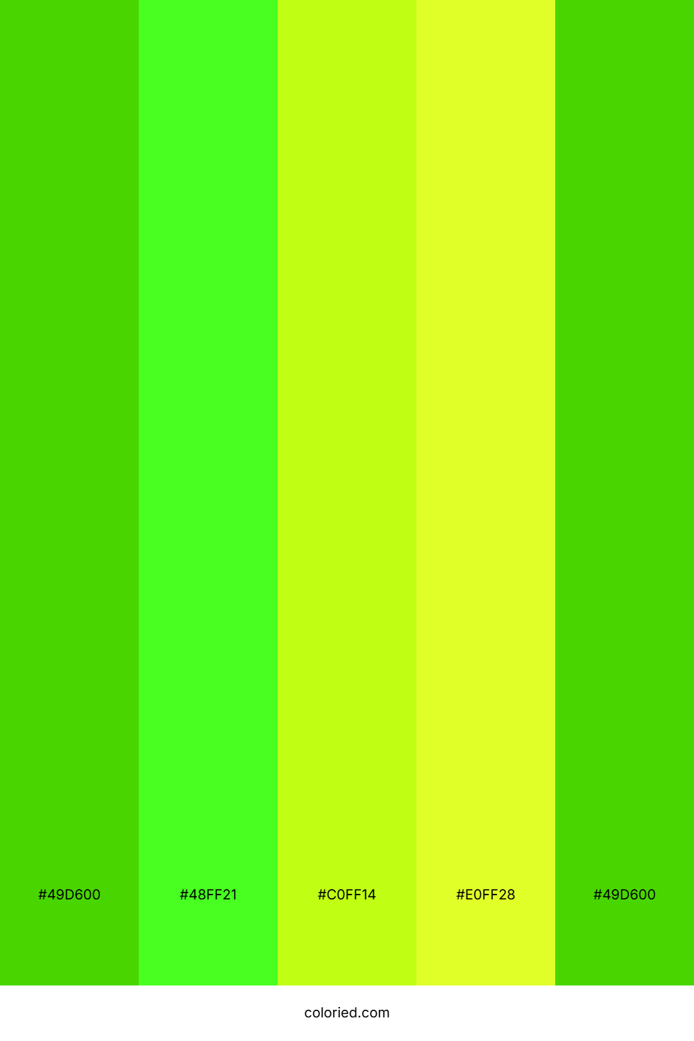 Lime Green And Neon Green Color Palette