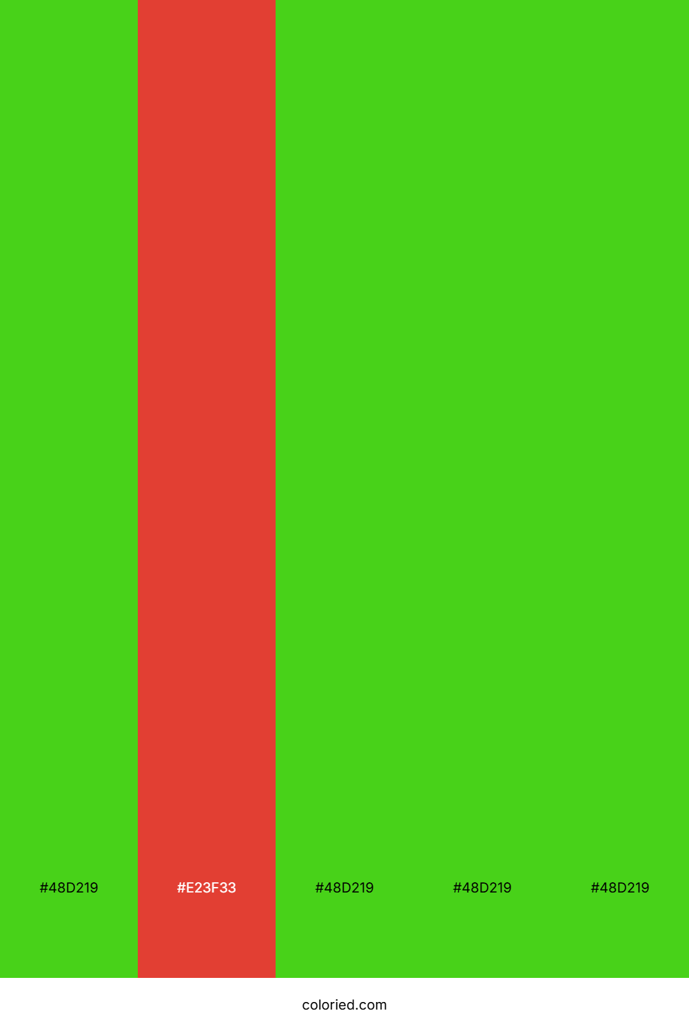 Lime Green And Tomato Red Color Palette