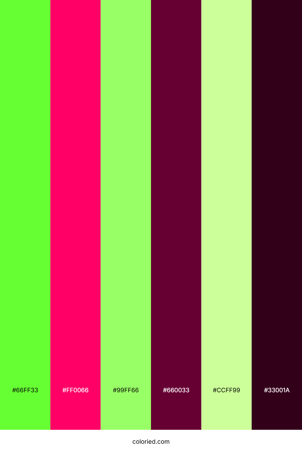 Lime Magenta Burst Color Palette