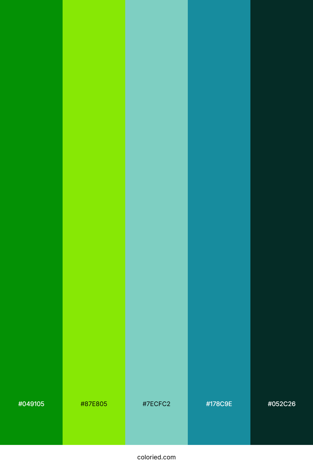 Lime Reef Shadow Color Palette