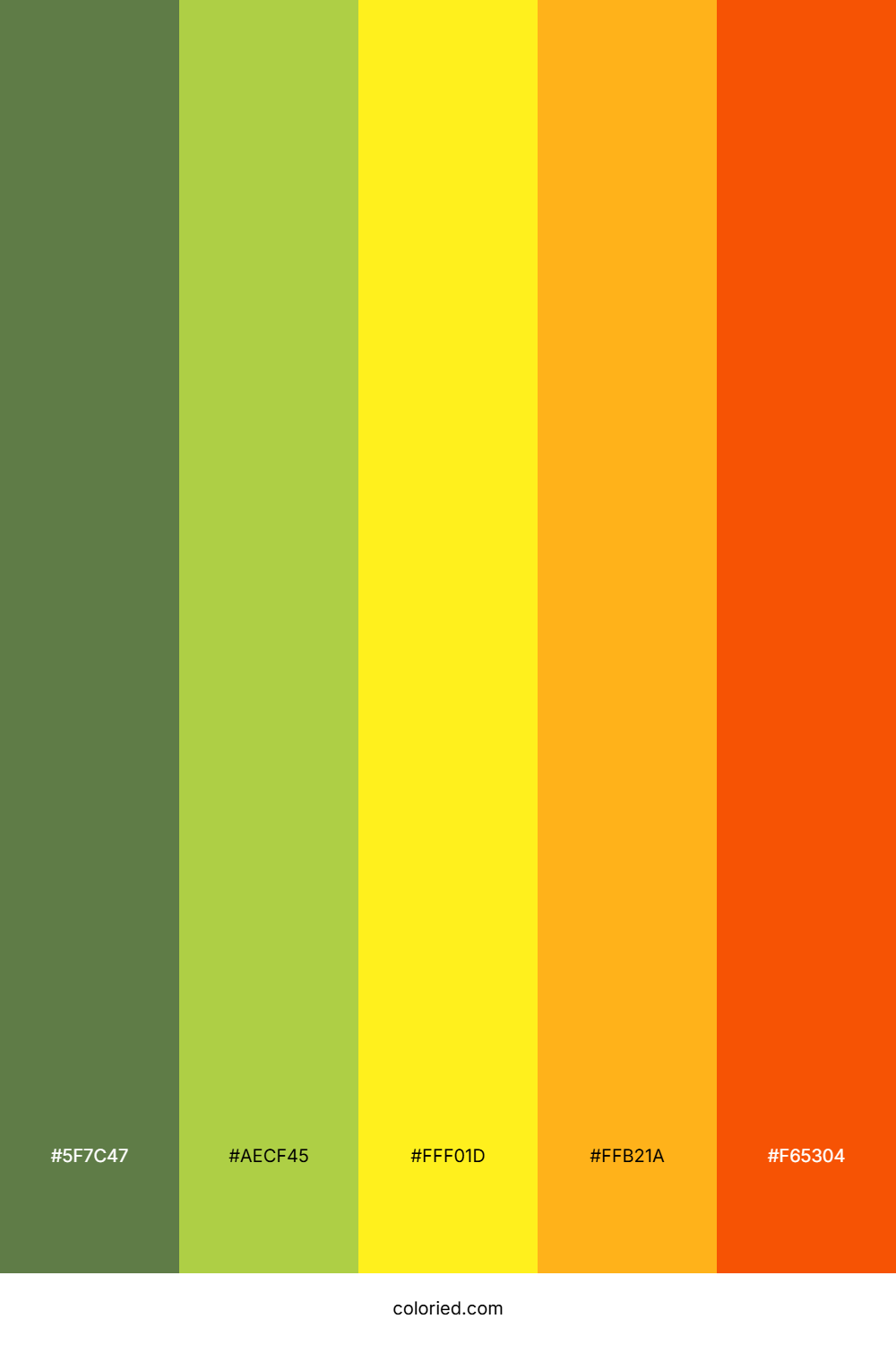 Lime Sunburst Grove Color Palette