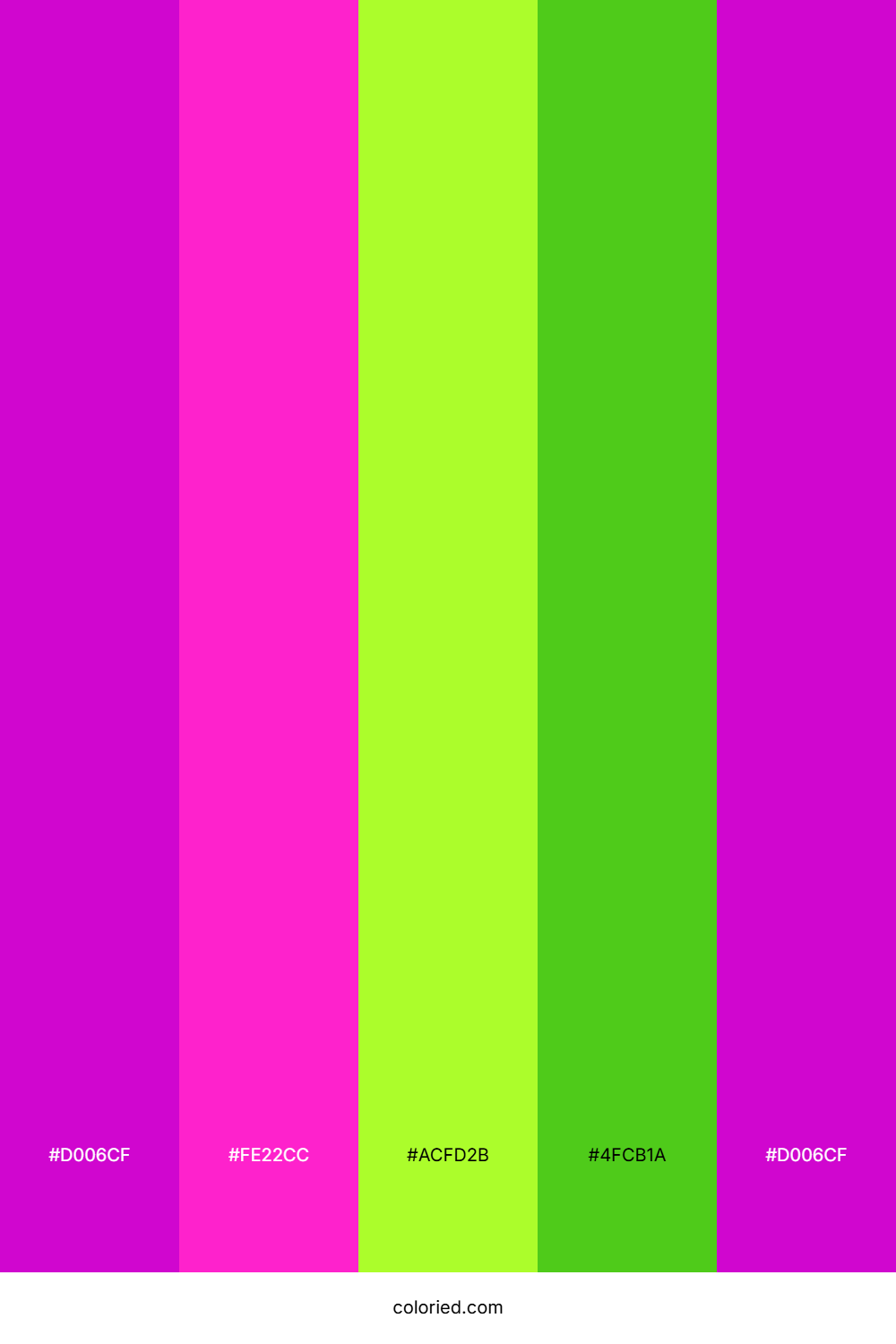 Magenta And Lime Green Color Palette
