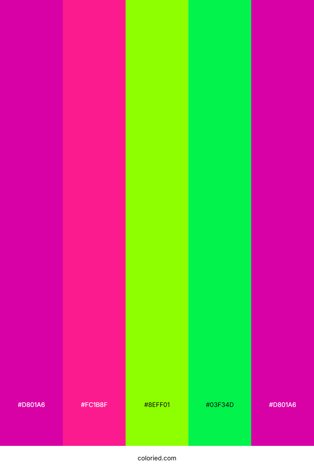 Magenta And Neon Green Color Palette