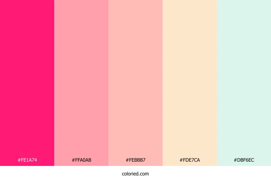 Magenta Peach Drift Color Palette