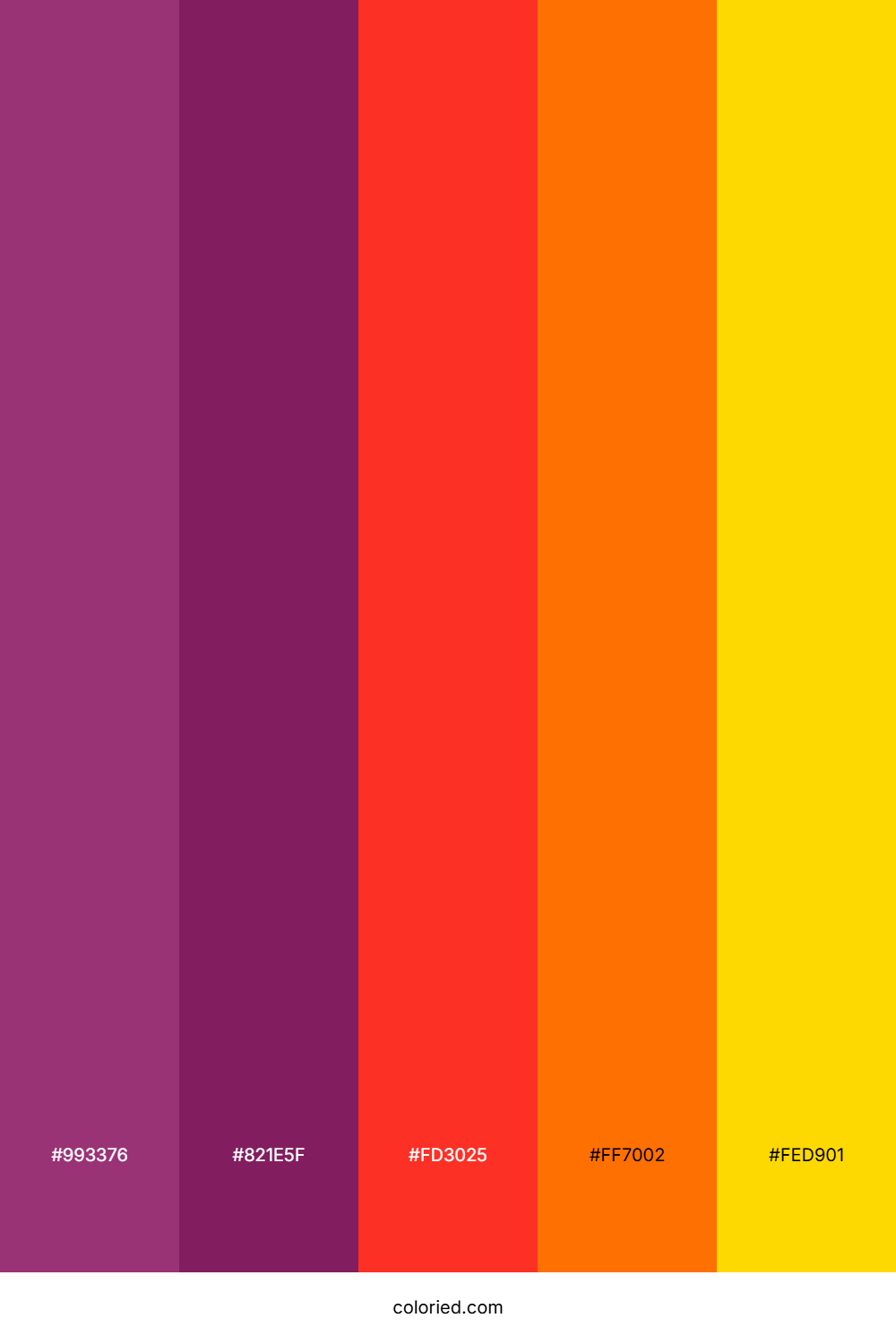 Magenta Ruby Sunset Color Palette