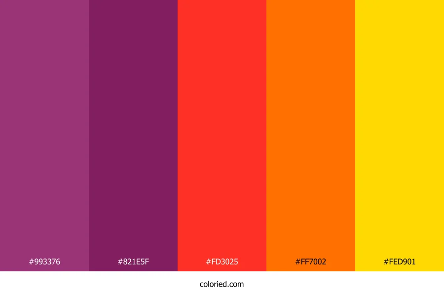 Magenta Ruby Sunset Color Palette