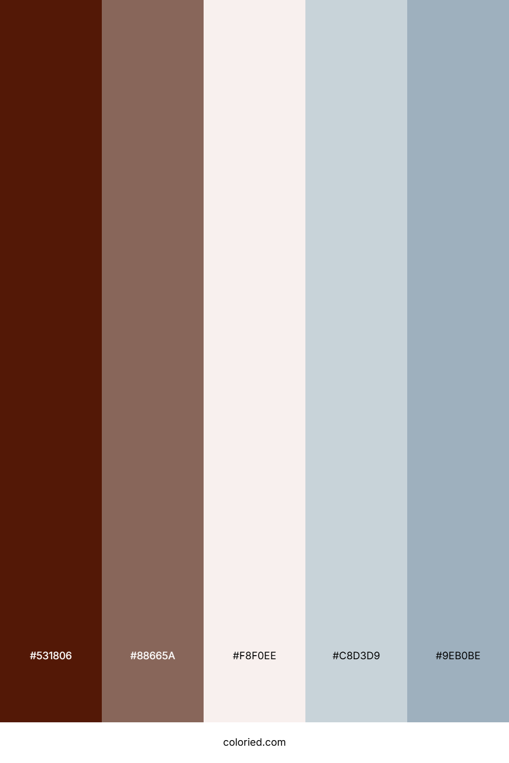 Mahogany Frost Harbor Color Palette