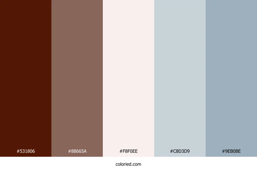 Mahogany Frost Harbor Color Palette
