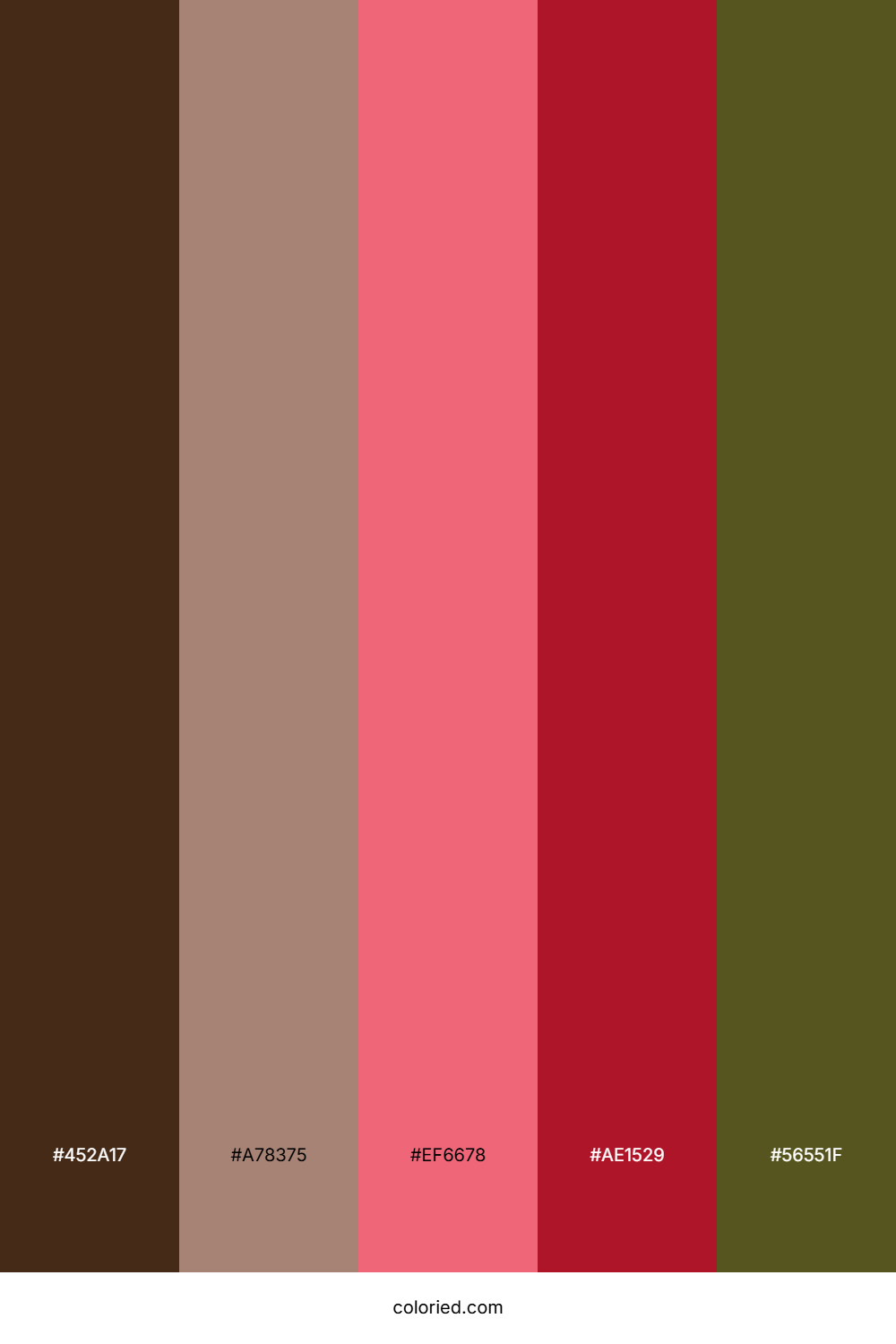 Mahogany Rose Leaf Color Palette