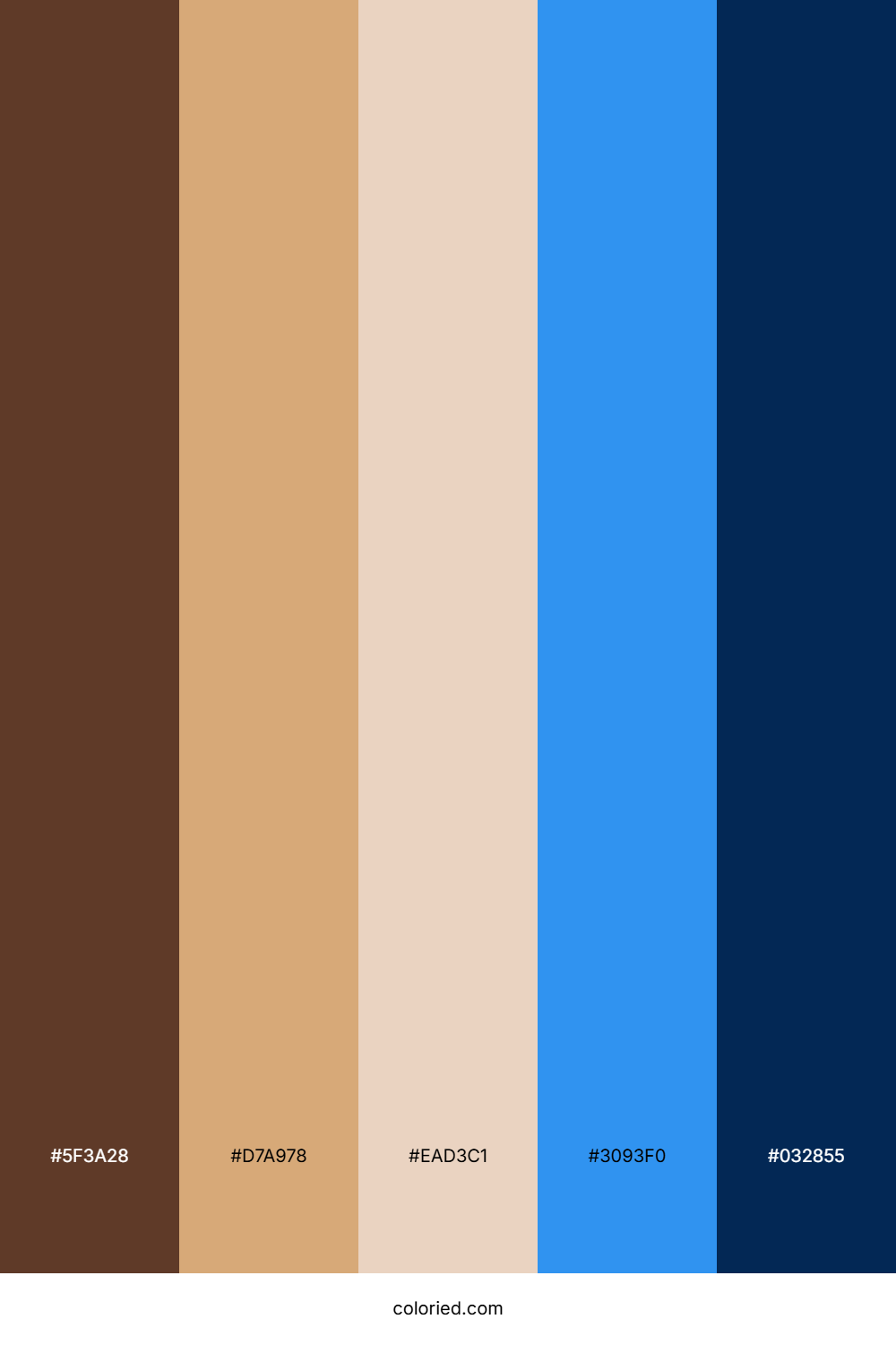 Mahogany Sunlit Blue Palette
