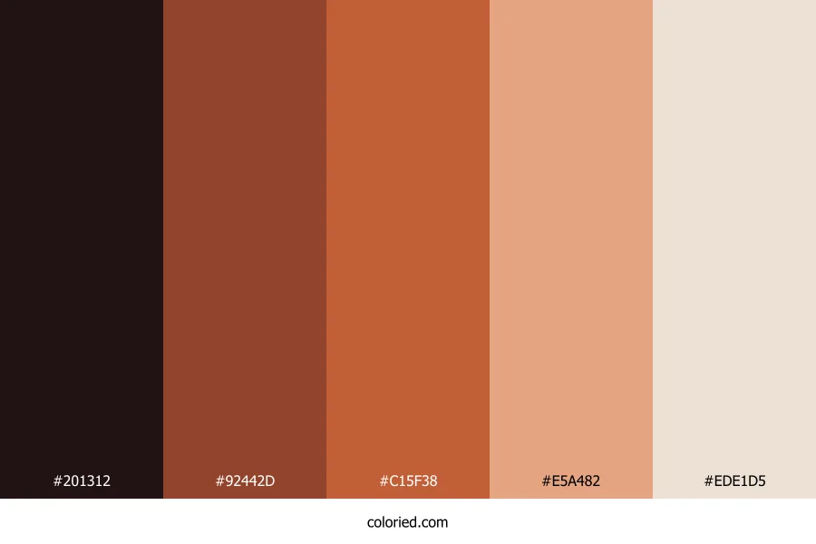 Mahogany Sunset Sand Color Palette